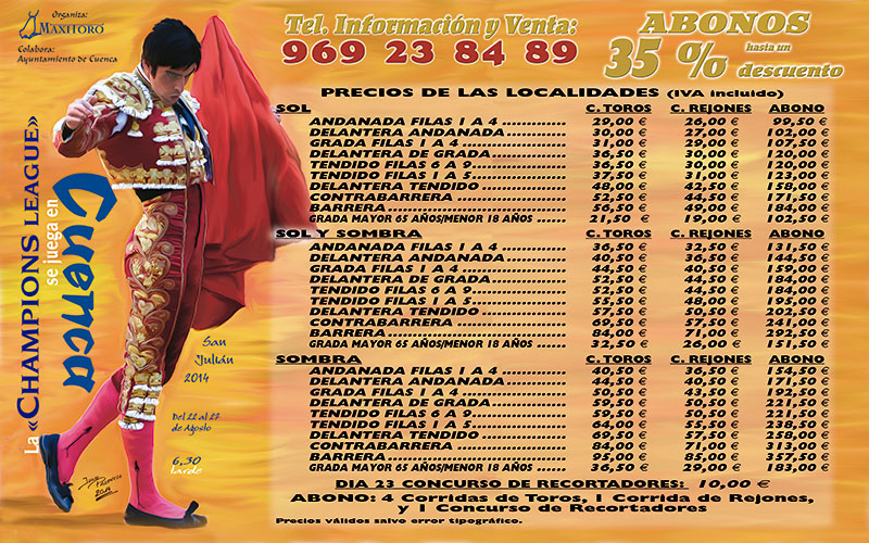 Carteles Toros Cuenca 2014