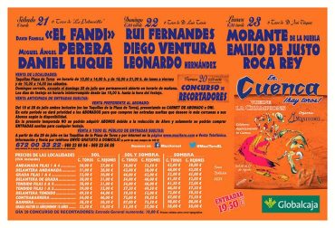 Carteles toros Cuenca - Feria taurina de San Julián 2021