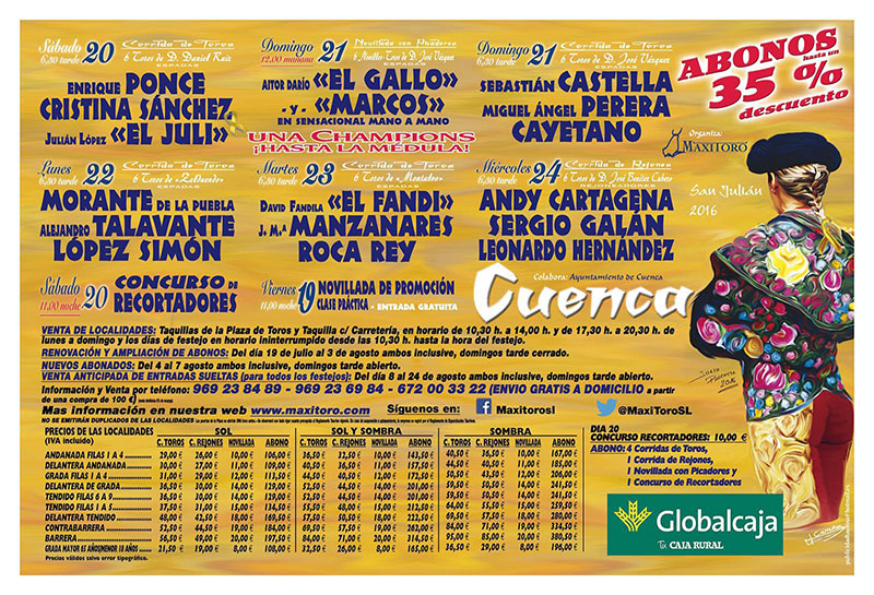 Carteles Toros Cuenca 2016