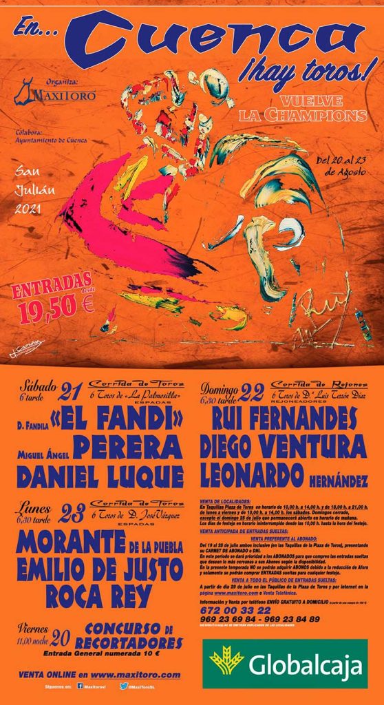 Plaza de toros de Cuenca - Carteles toros Cuenca 2021