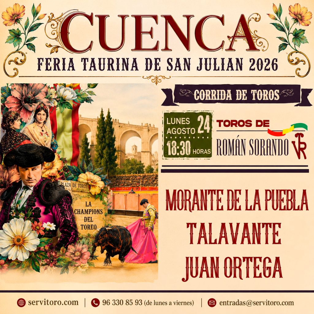 Plaza de toros de Cuenca | Feria taurina de San Julián 2026 | Agosto 24